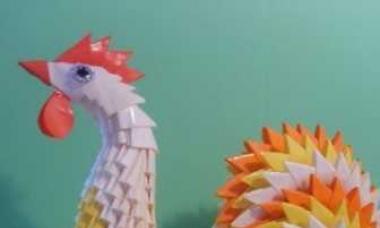 Paper rooster (volume craft)